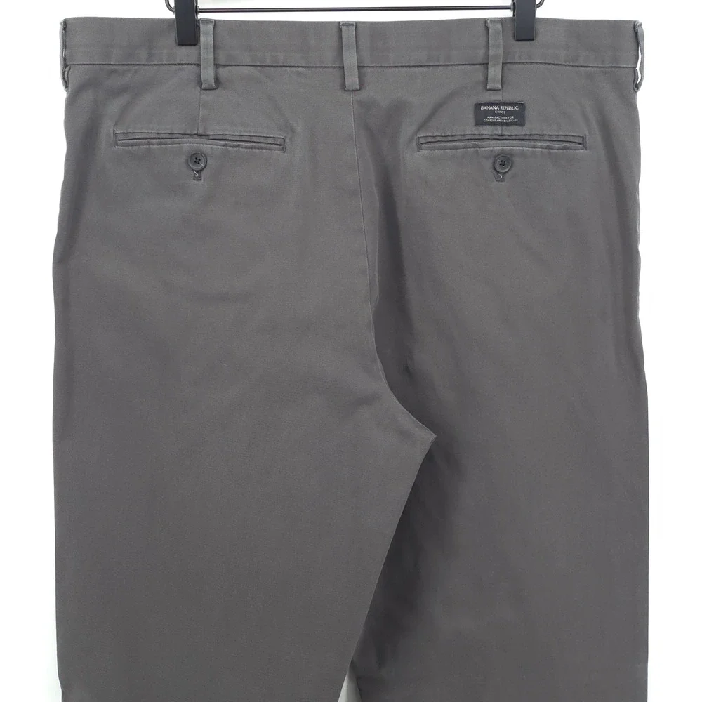 Banana Republic Mens Pants Mason Athletic Tapered 38x36 Gray Chino Workwear